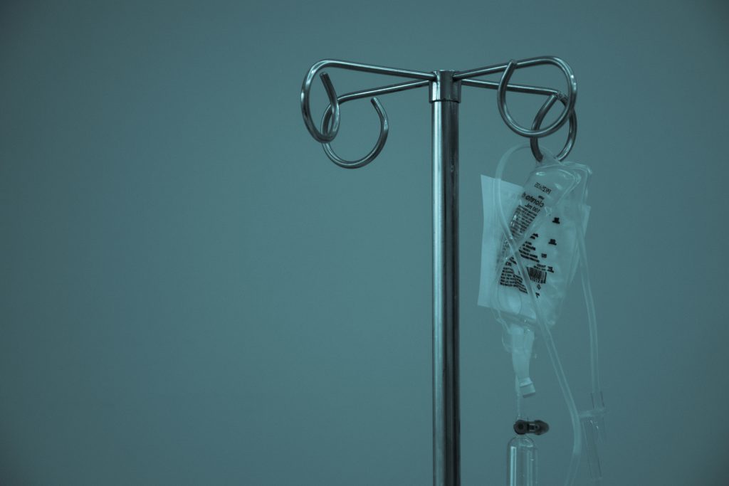 iv bag with stand
