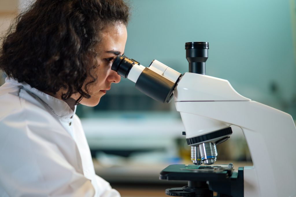 doctor with microscope